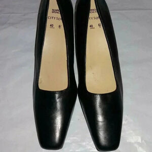 Marks & Spencer Black Leather CitySoft Shoes